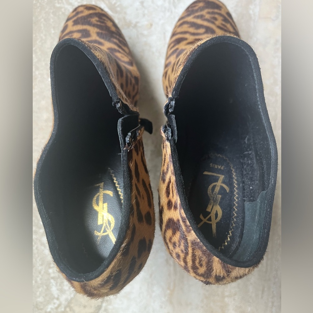 YSL Leopard Print Booties 36.5 - Picture 11 of 12